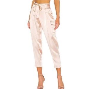 L’AGENCE Roxy Silk Cargo Crop Pants